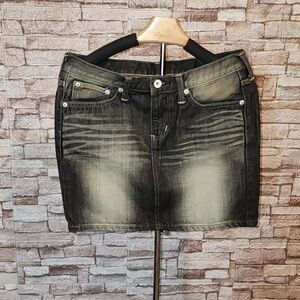 Edwin Black Denim Mini Skirt
